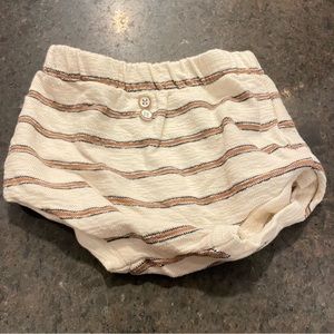 Buho Elastic Waist Striped shorts Brown Cream Size 6 months
